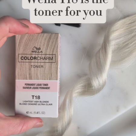 Wella Color Charm T18 Lightest Ash Blonde Hair Toner Tint Department