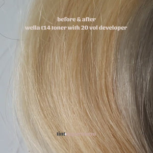Before and After Wella Colour Charm Toner T14