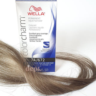 Wella Colour Charm Permanent Colour 7A Medium Smokey Ash Blonde Swatch Tint Department