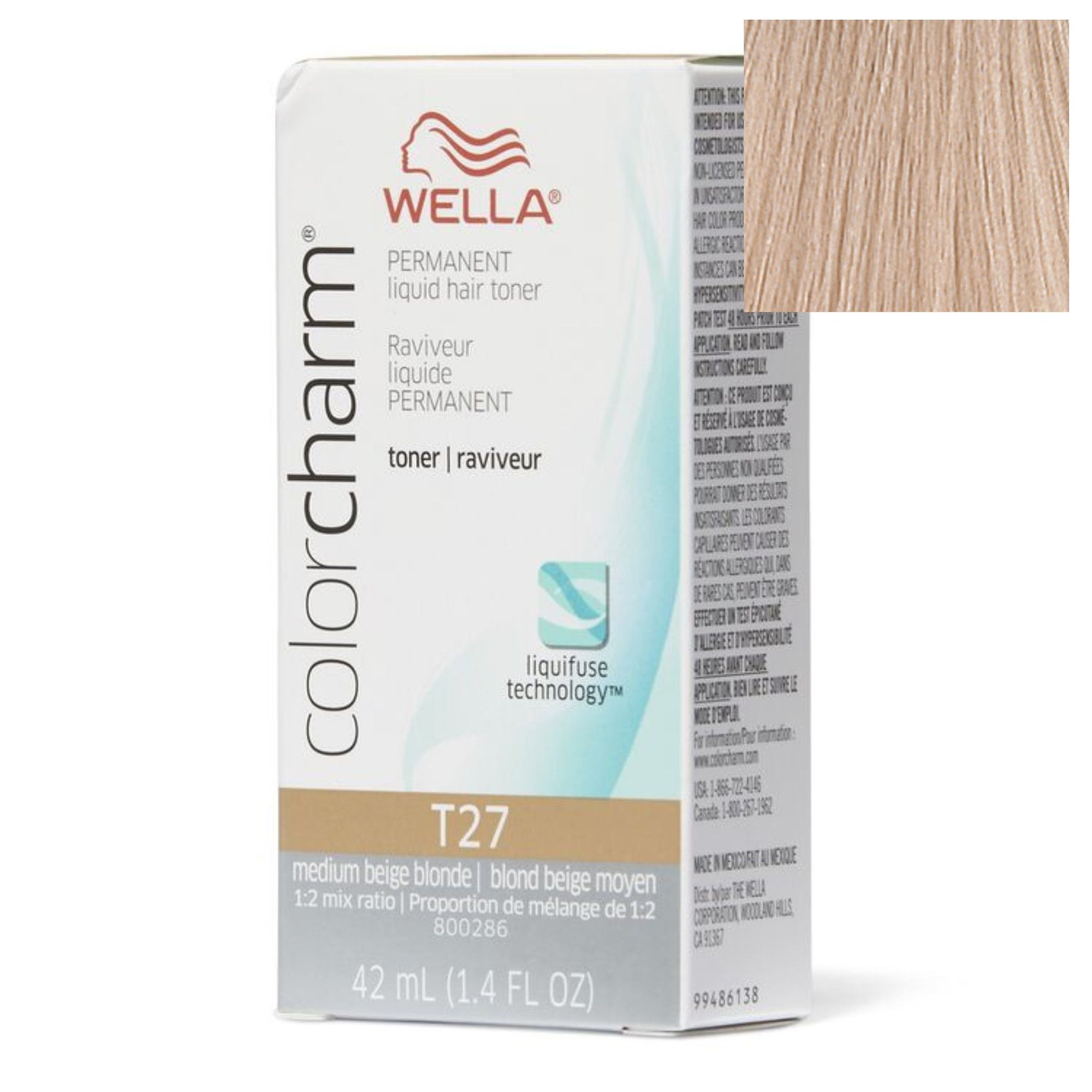 Wella Colour Charm T27 Medium Beige Blonde Toner Australia