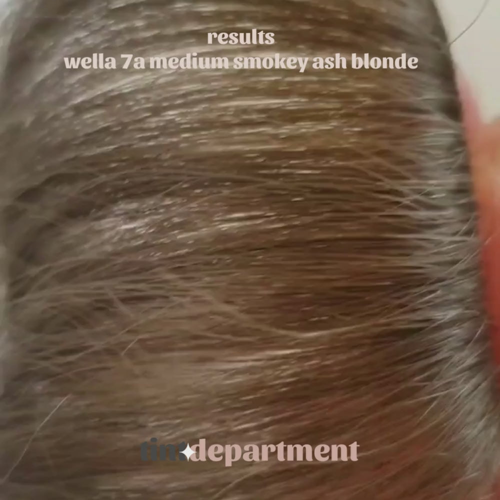 Wella Colour Charm Permanent Colour 7A Medium Smokey Ash Blonde Swatch Tint Department